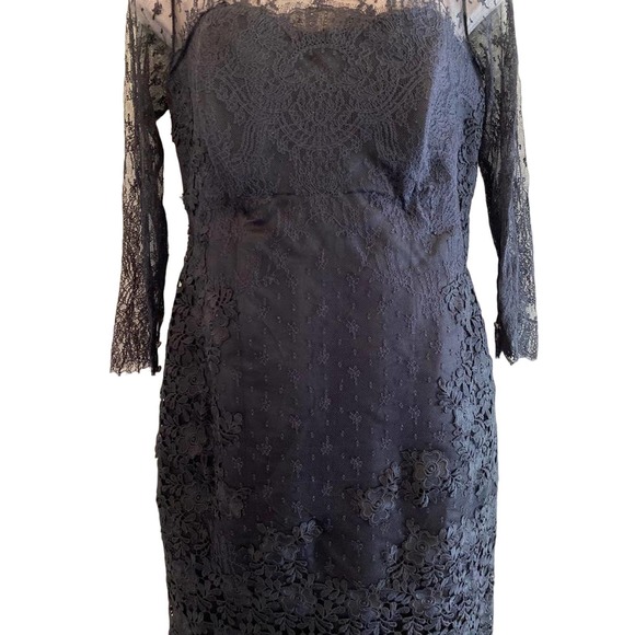 Samy Gicherman Black Guipure Lace MOB Gown 12 - Picture 8 of 11